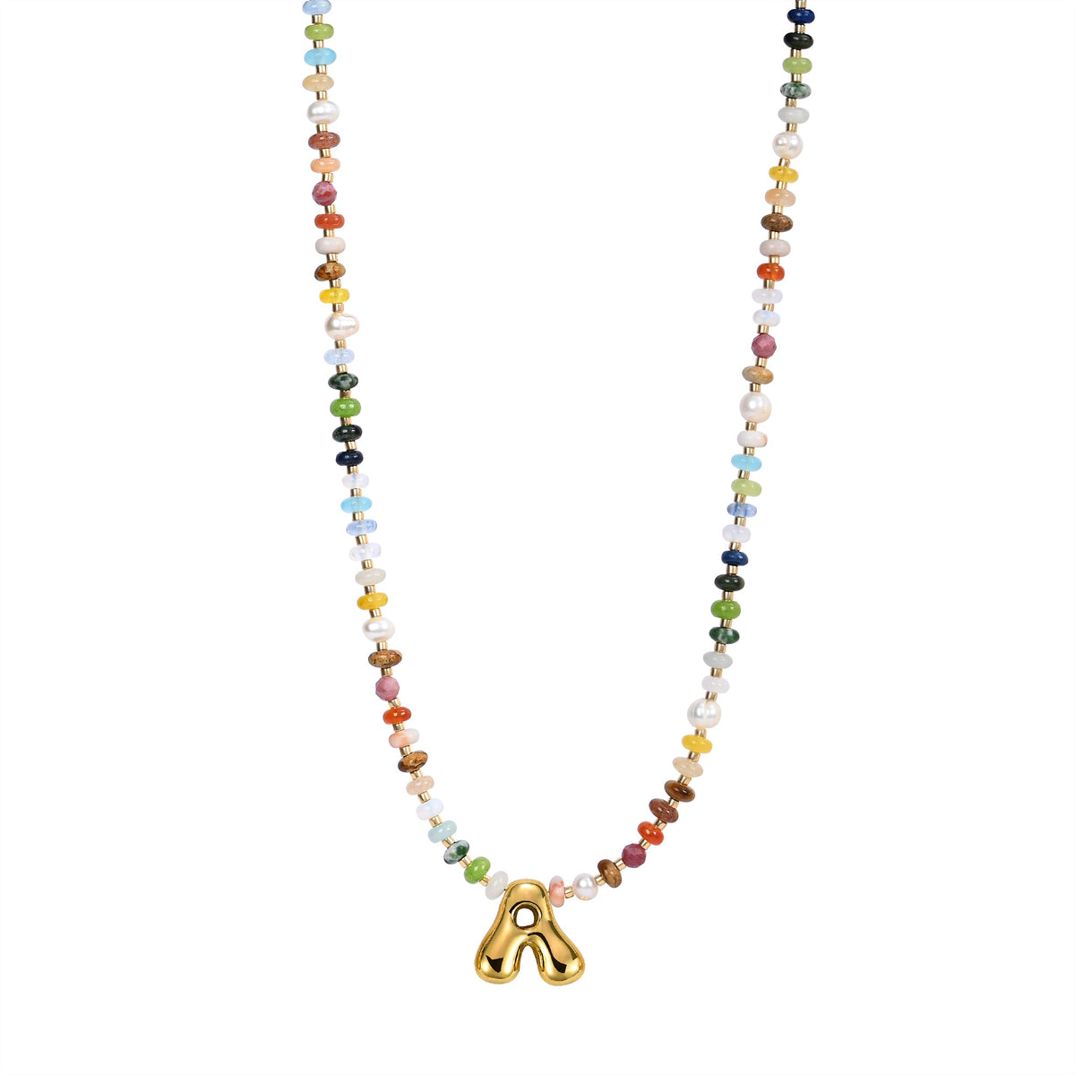 Multicolor bubbelletter ketting