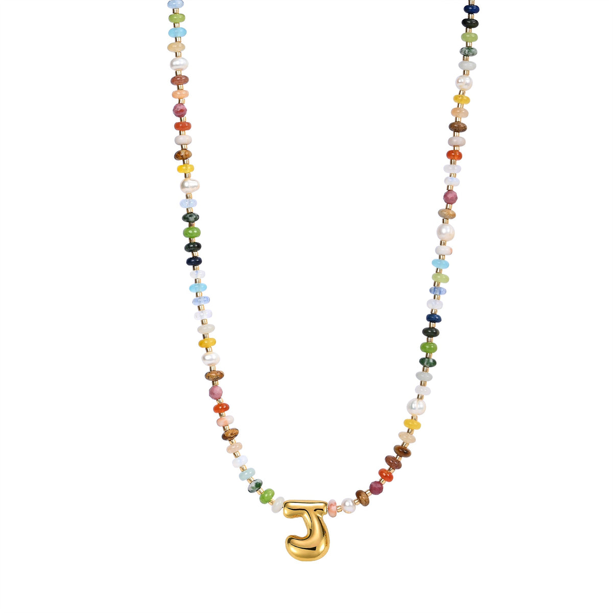 Multicolor bubbelletter ketting