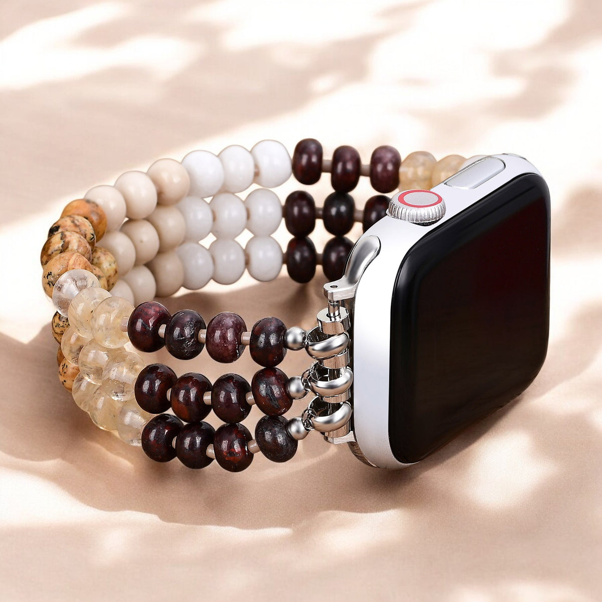 Golden Sand Stone Stretch Apple Watch Armband