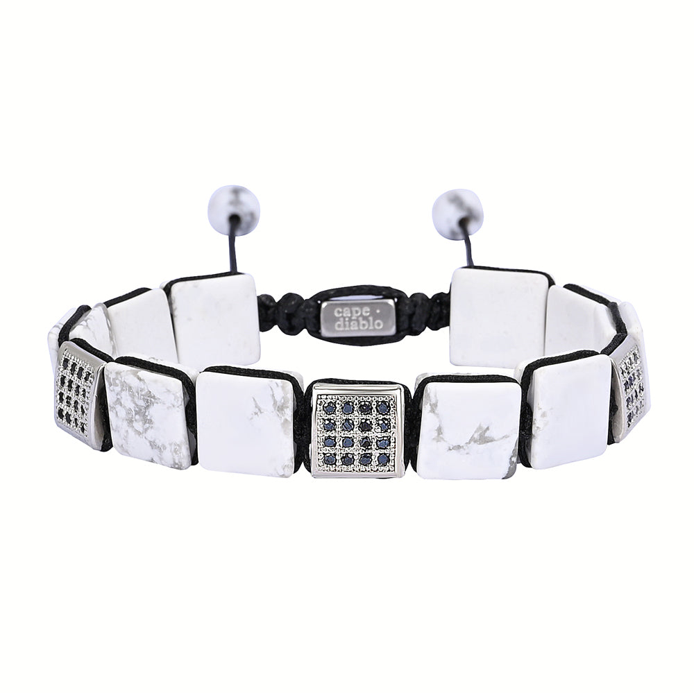 Heren Wit Turquoise Armband