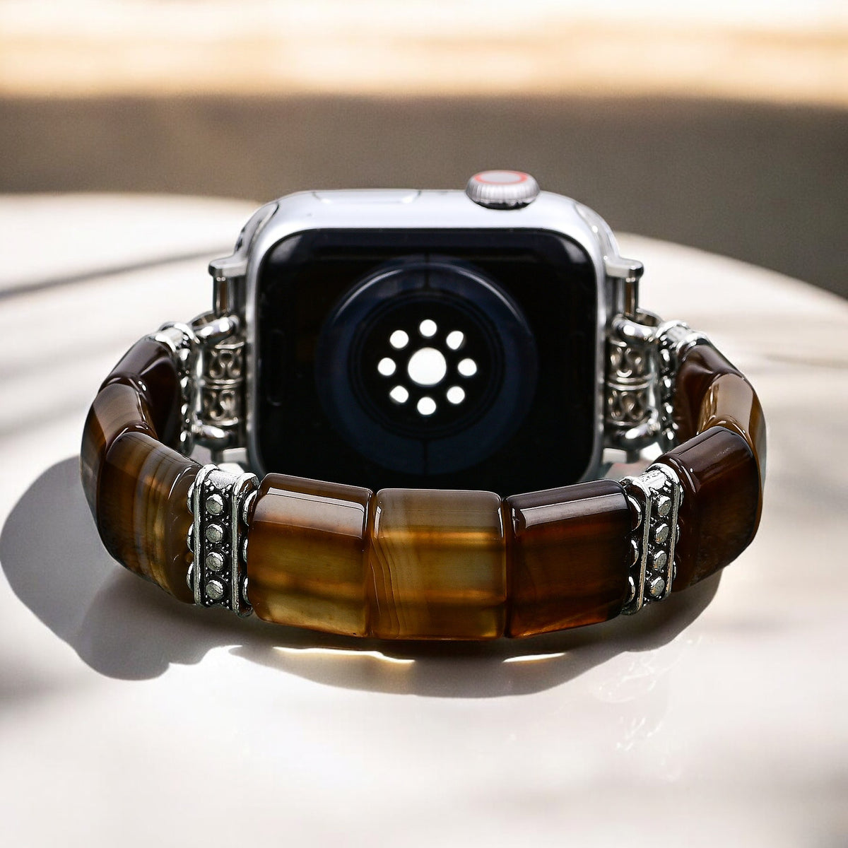 Ethereal Dune Achat Stretch Apple Watch Armband