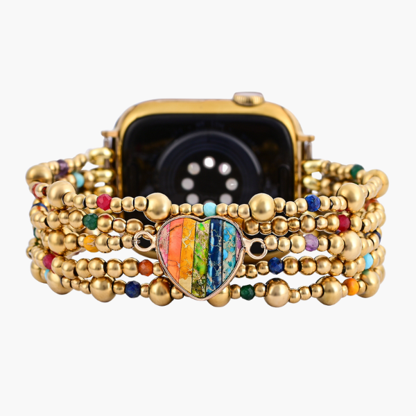 Bracelet Apple Watch Golden Essence Heart Stretch