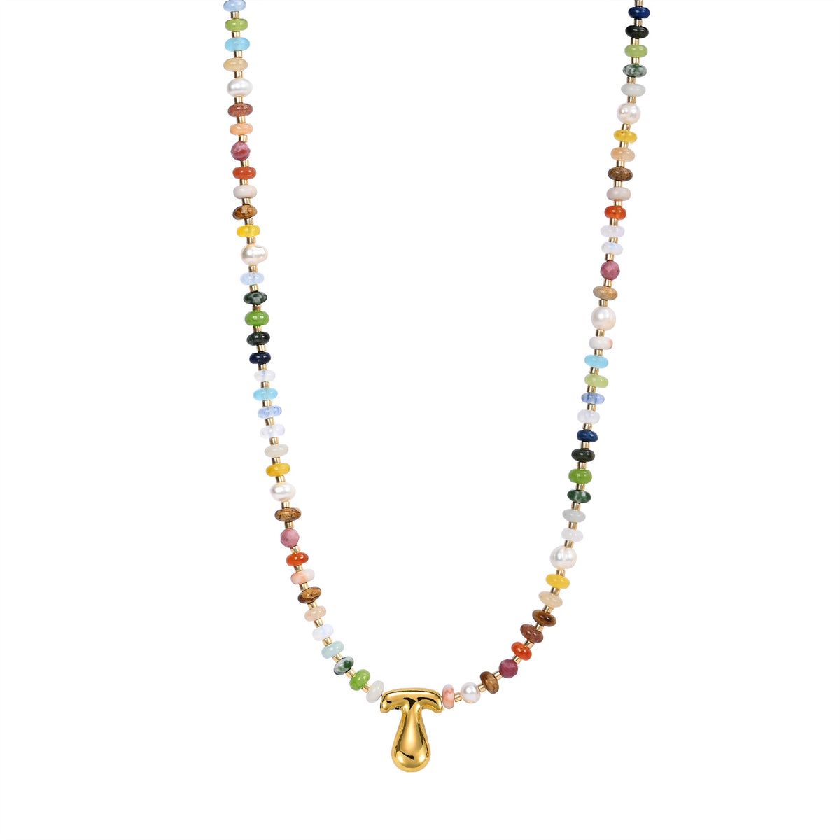 Multicolor bubbelletter ketting