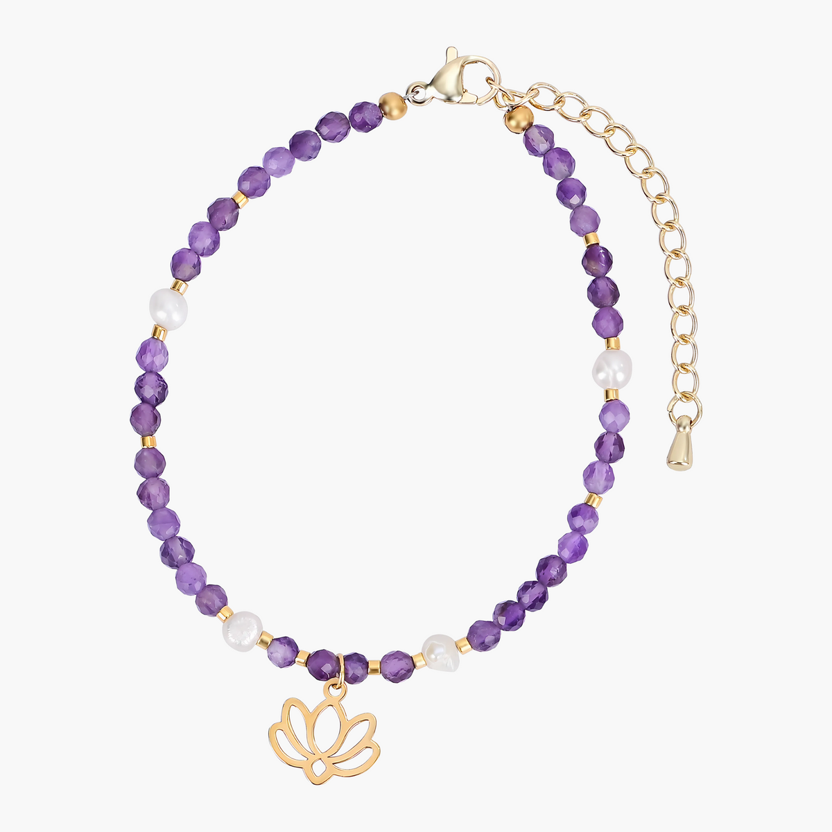 Bracelet Améthyste Lotus Serein