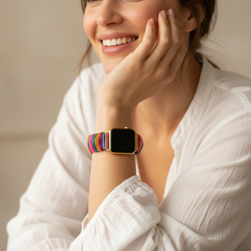 Bracelet extensible en coquille d'or dopamine pour Apple Watch