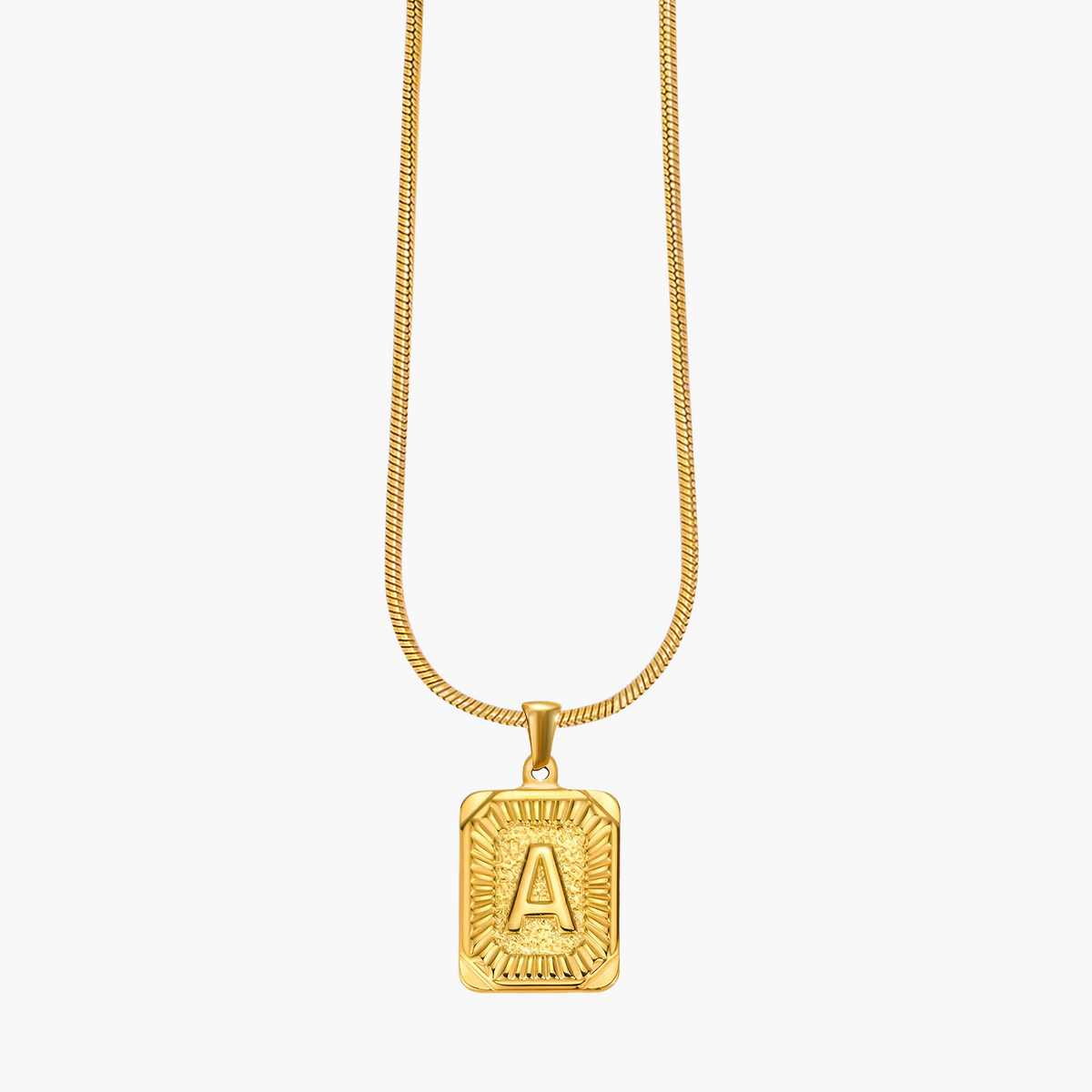 Golden Glow Initial Charm Halskette