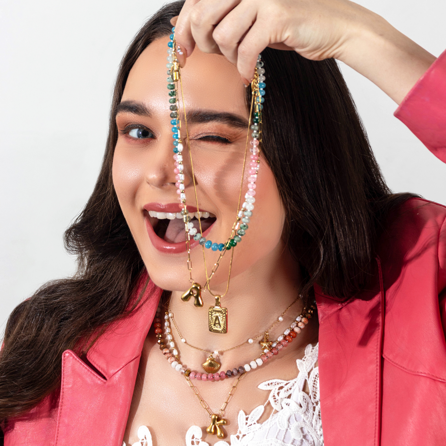 Collier en pierre de rêve pastel