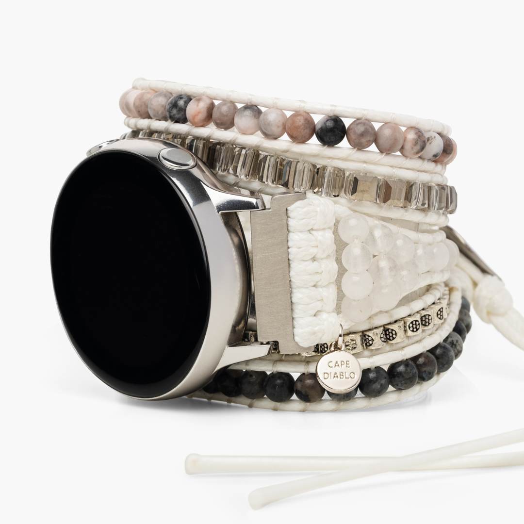 Bracelet de montre Samsung Galaxy en Labradorite blanche