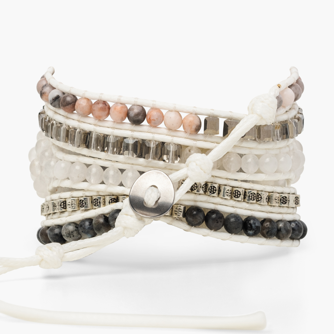 Bracelet de montre Samsung Galaxy en Labradorite blanche