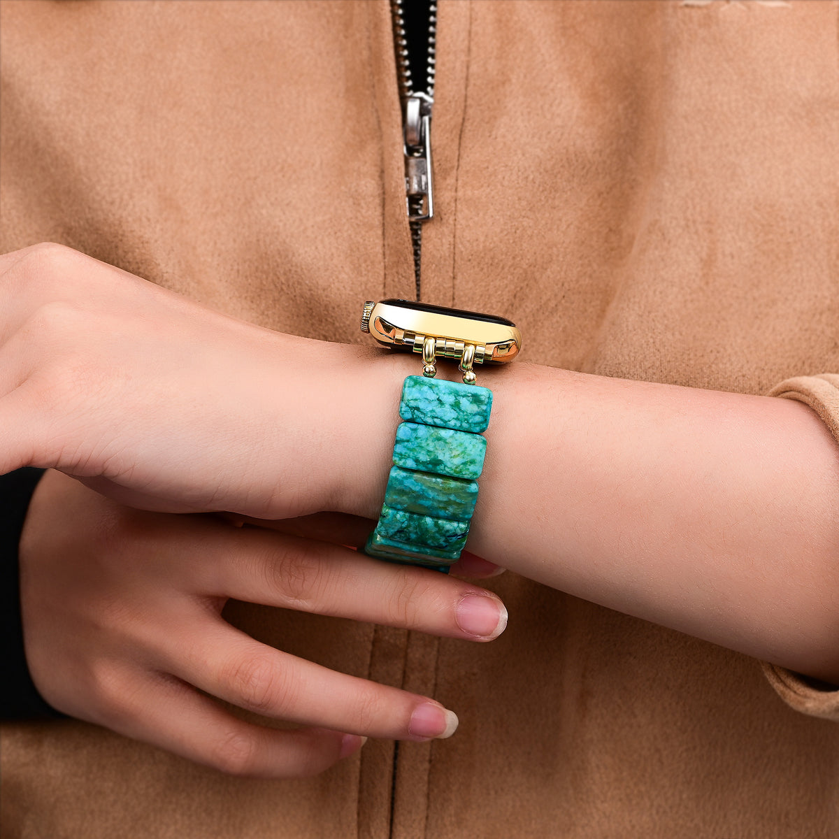 Bracelet Apple Watch Jade Serenity Stretch