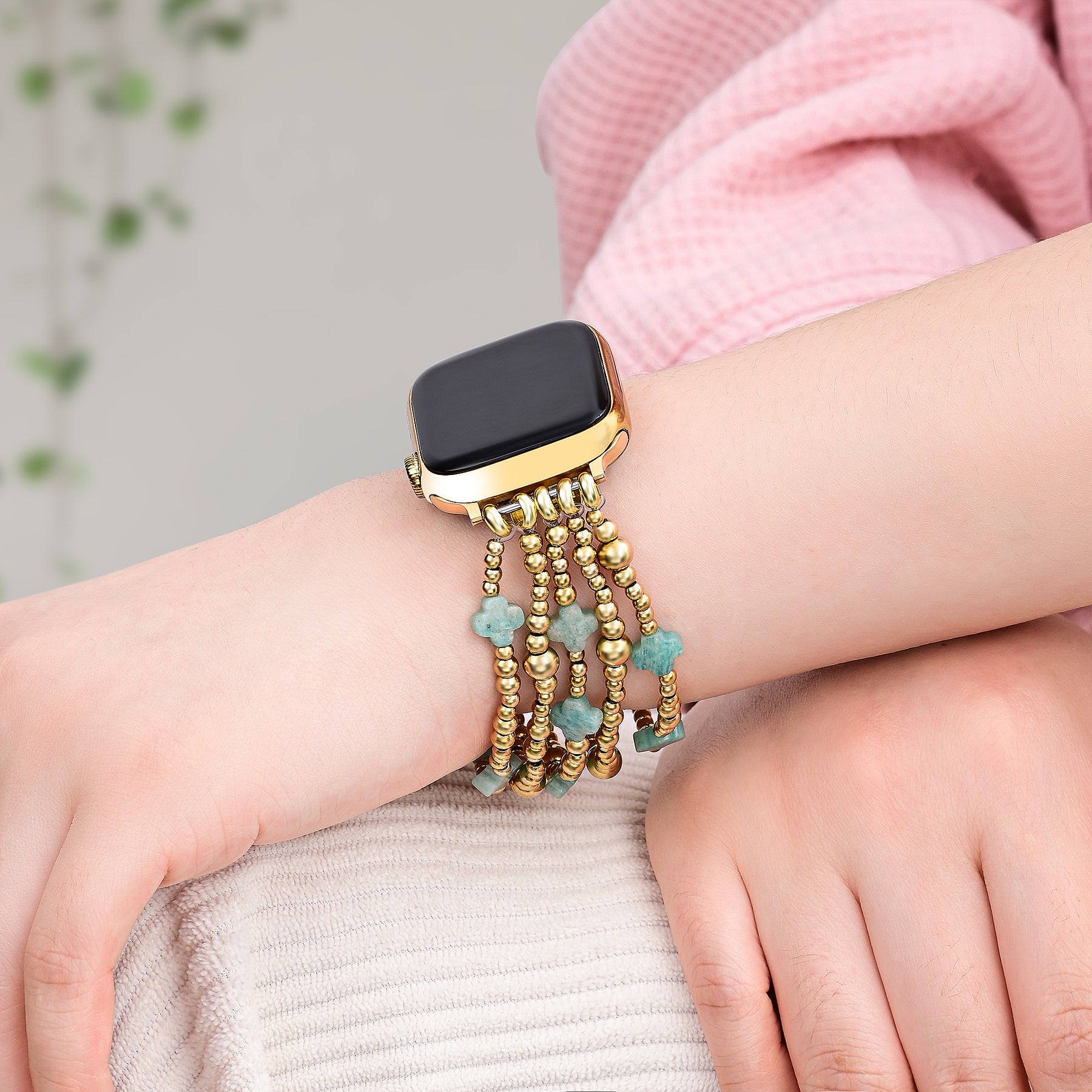 Serene Blue Cross Stretch Apple Watch Band