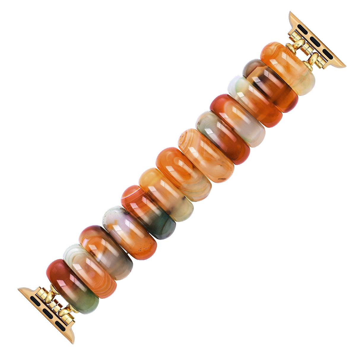 Golden Dusk Achat Stretch Apple Watch Armband