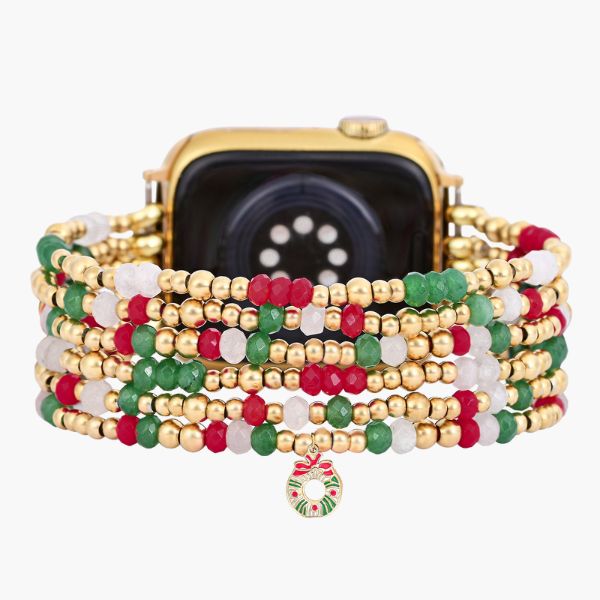 Golden Holly Cheer Stretch Apple Watch Armband