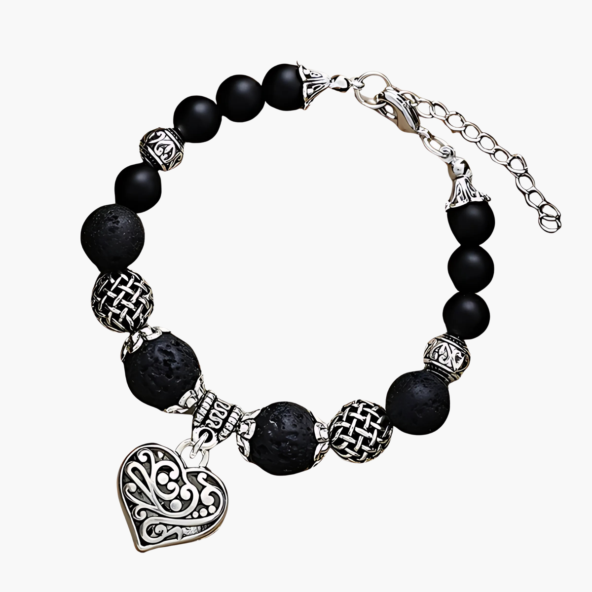 Midnight Heart Boho Armband