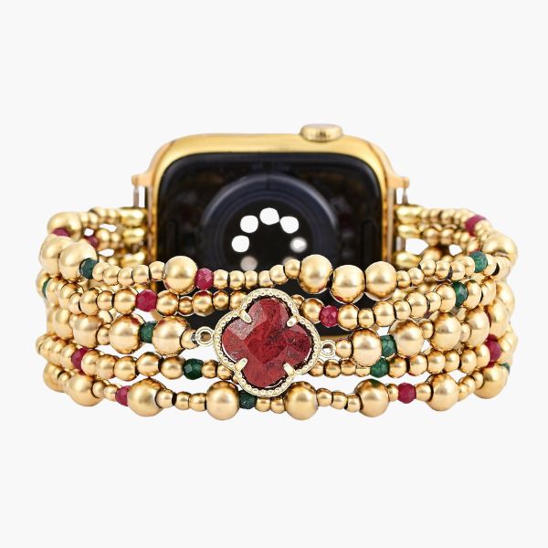 Holiday Lucky Clover Stretch Apple Watch Armband