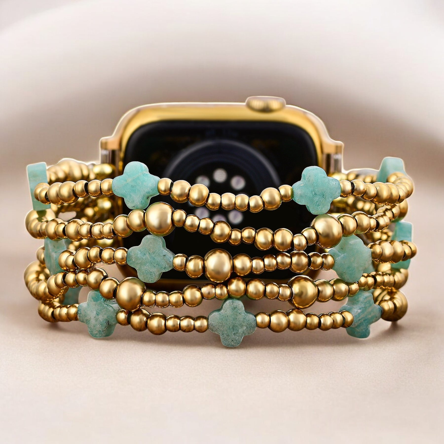 Serene Blue Cross Stretch Apple Watch Band