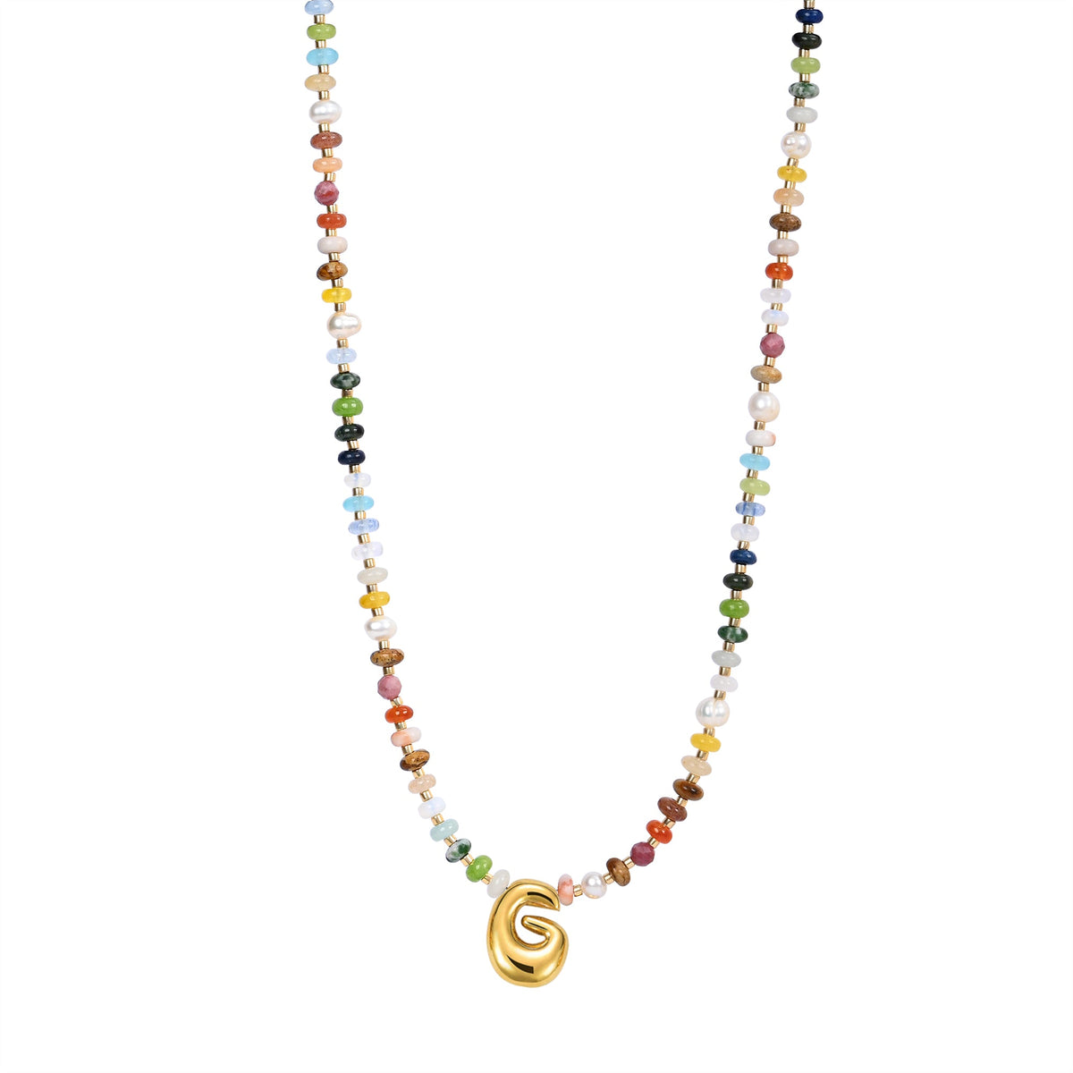 Multicolor bubbelletter ketting