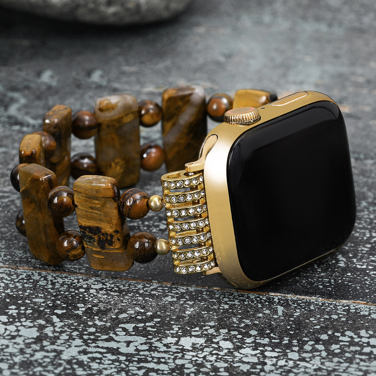 Golden Tiger Strength Apple Watch Band