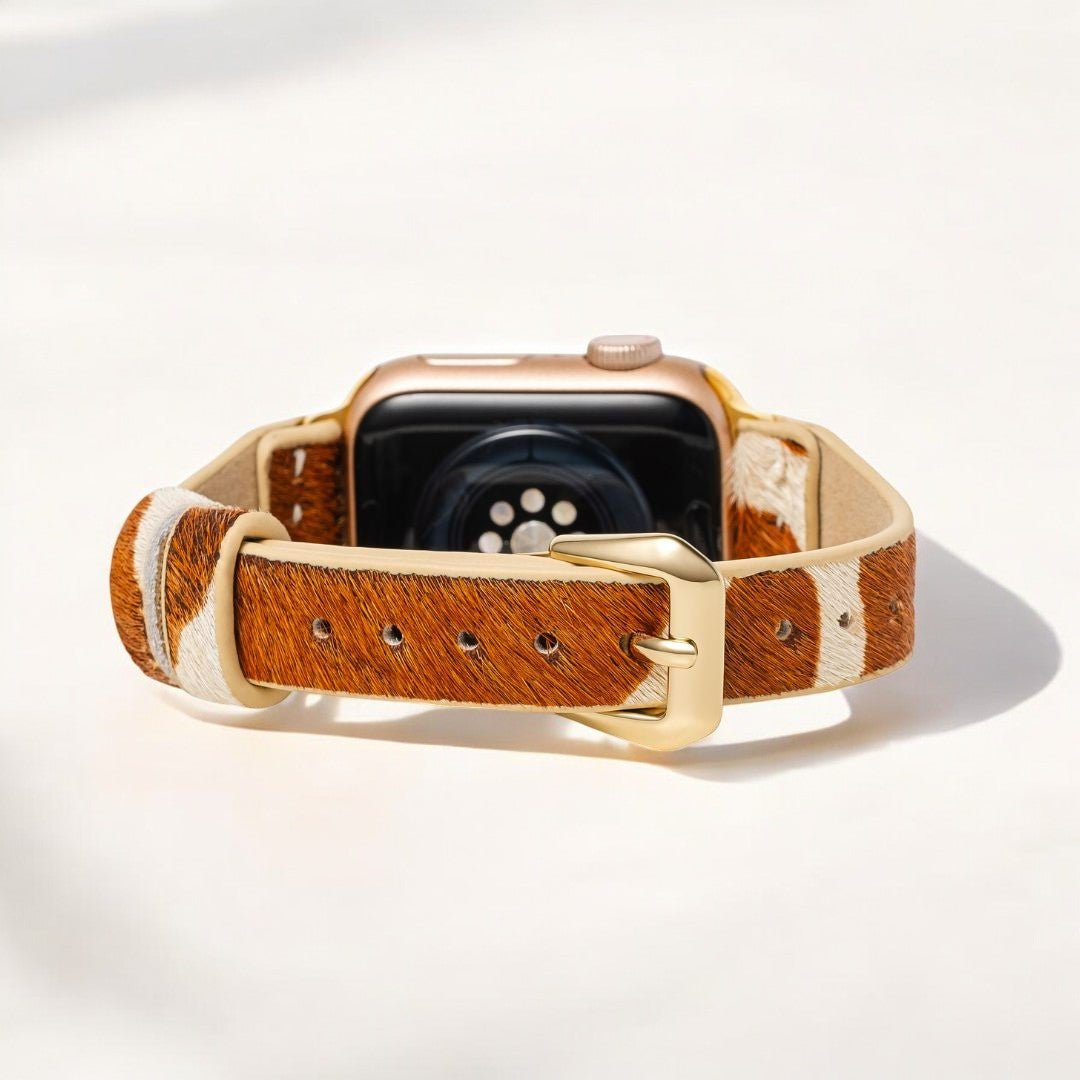 Bracelet Apple Watch en cuir lisse Savannah
