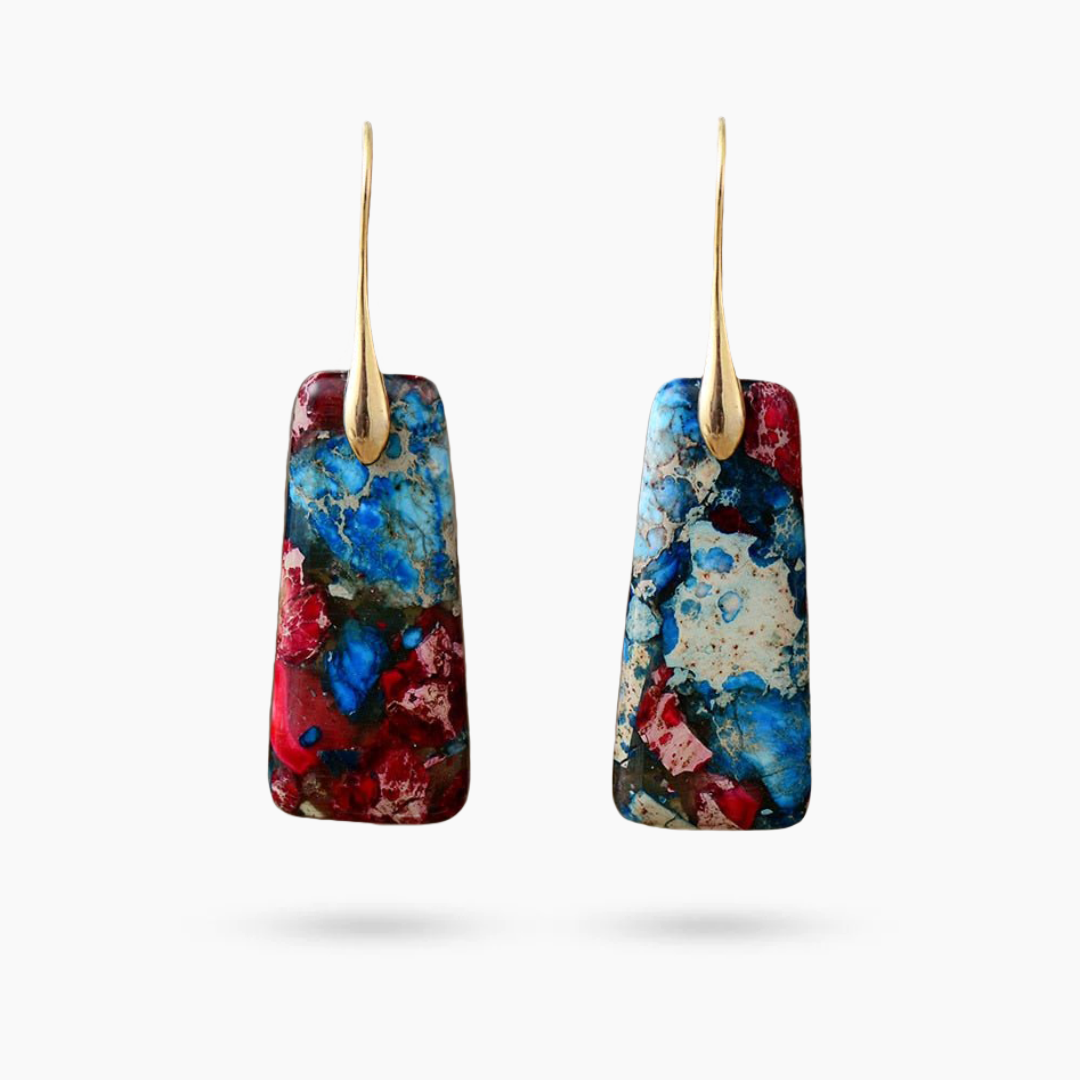 Boucles d'oreilles pendantes Jasper Scarlet Tides