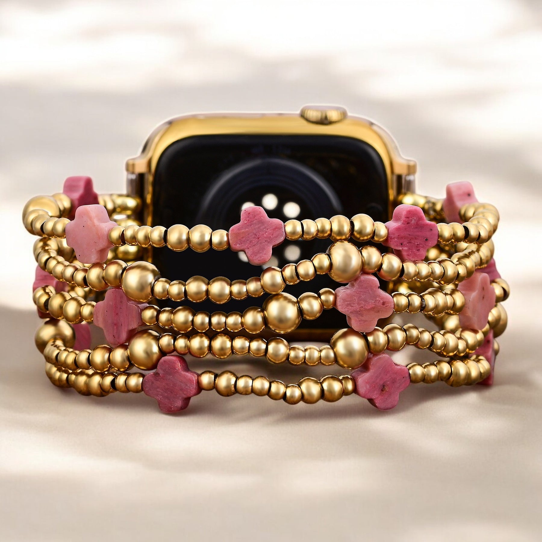 Ruby Aura Cross Stretch Apple Watch Armband