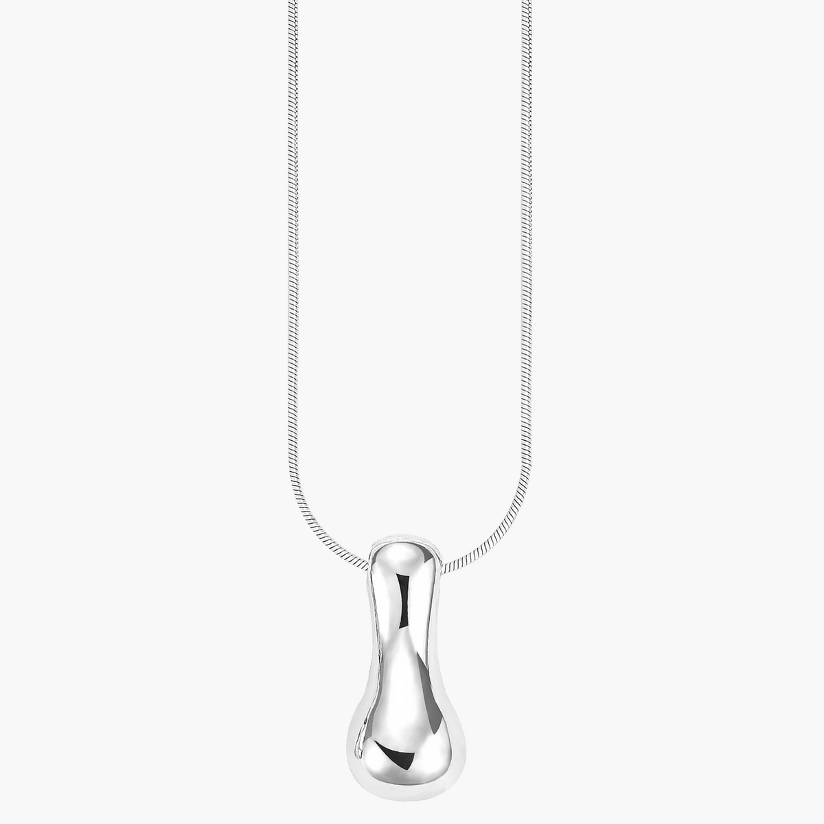 Collier initial en lettres bulles à éclat argenté