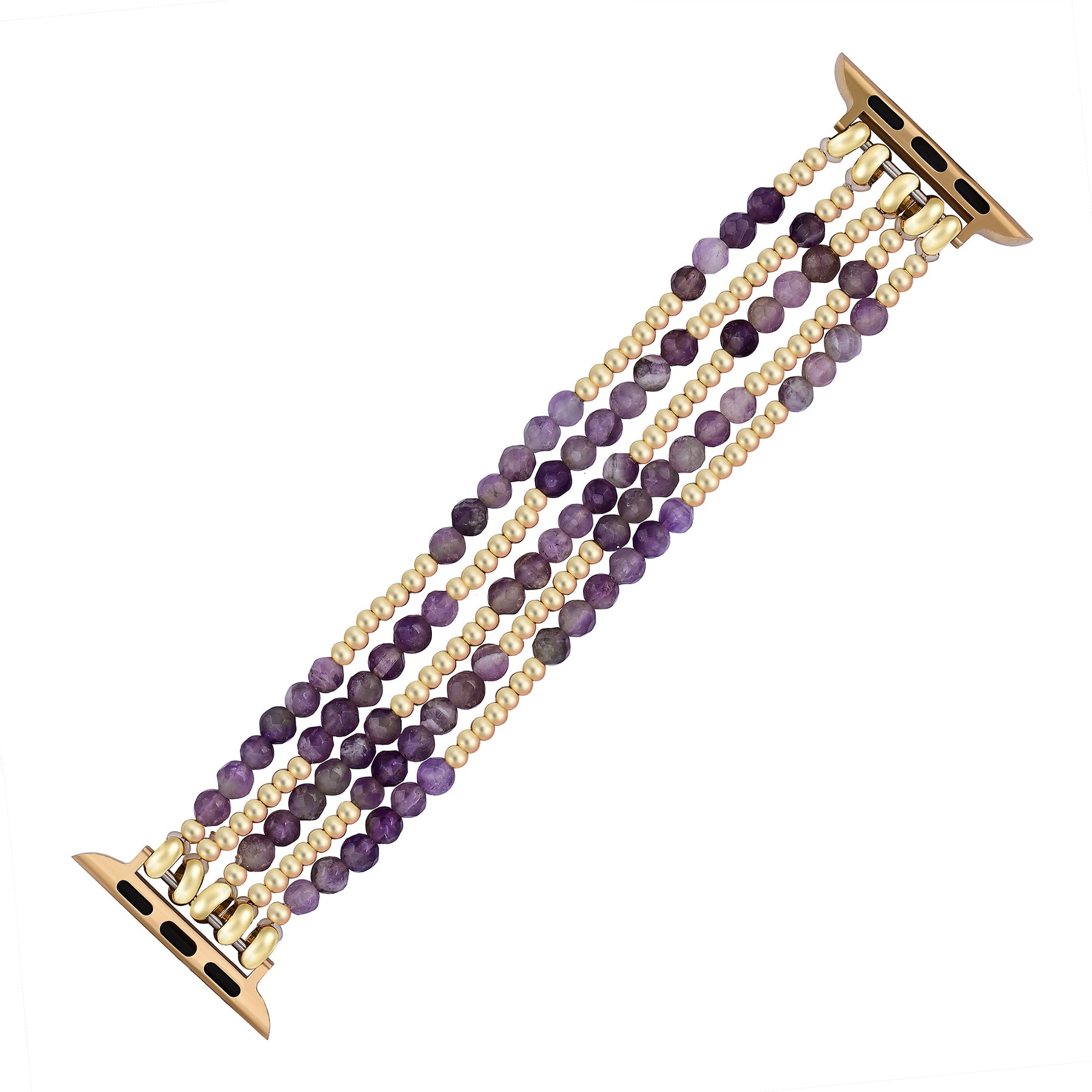 Bracelet extensible Golden Violet Amethyst pour Apple Watch