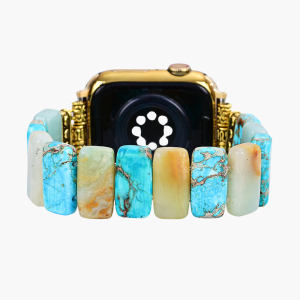 Türkisfarbener Earth Stretch Apple Watch Armband