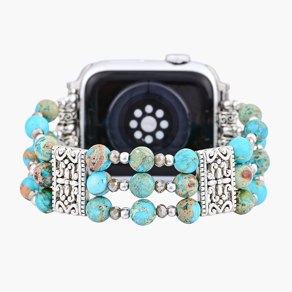 Artisanales Türkis Spirit Stretch Apple Watch Armband