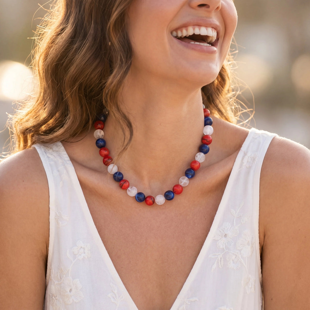 Collier de perles chunky America's 250