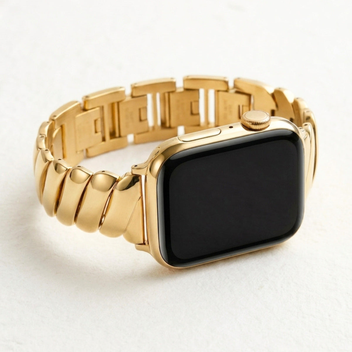 Goldener Glamour Luxus Apple Watch Armband