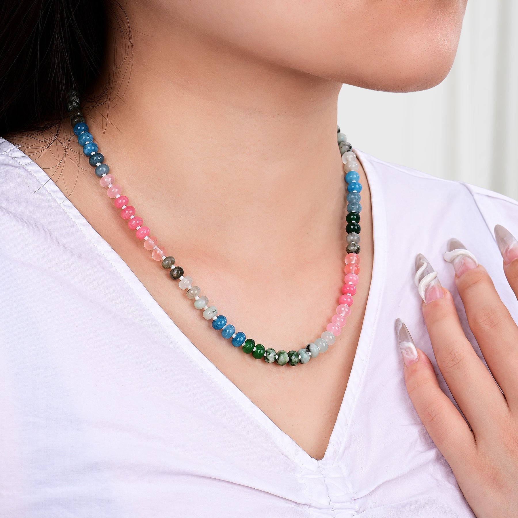 Collier en pierre de rêve pastel