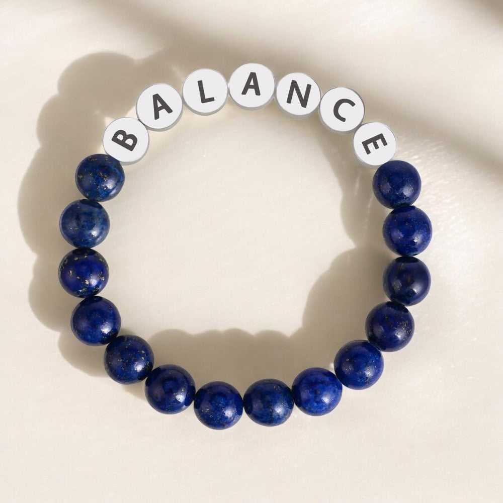 Bracelet d'inspiration Équilibre en Lapis-lazuli