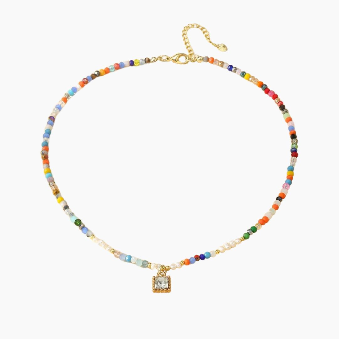 Regenbogen Frost Kristall Choker Halskette