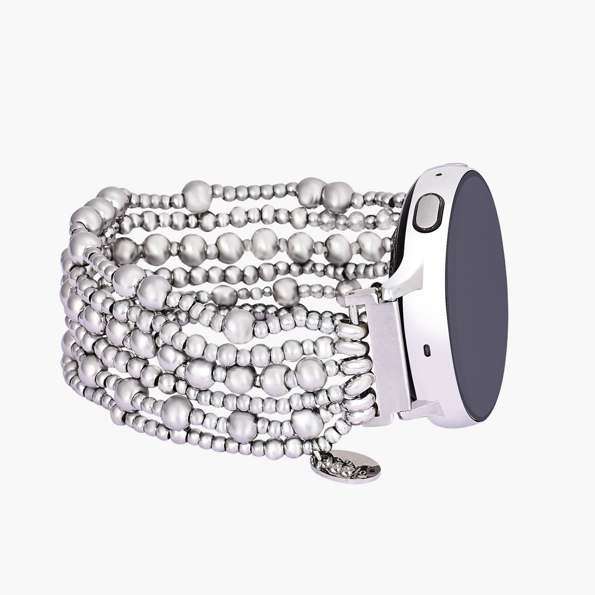 Platinum Demure Stretch Apple Watch Armband