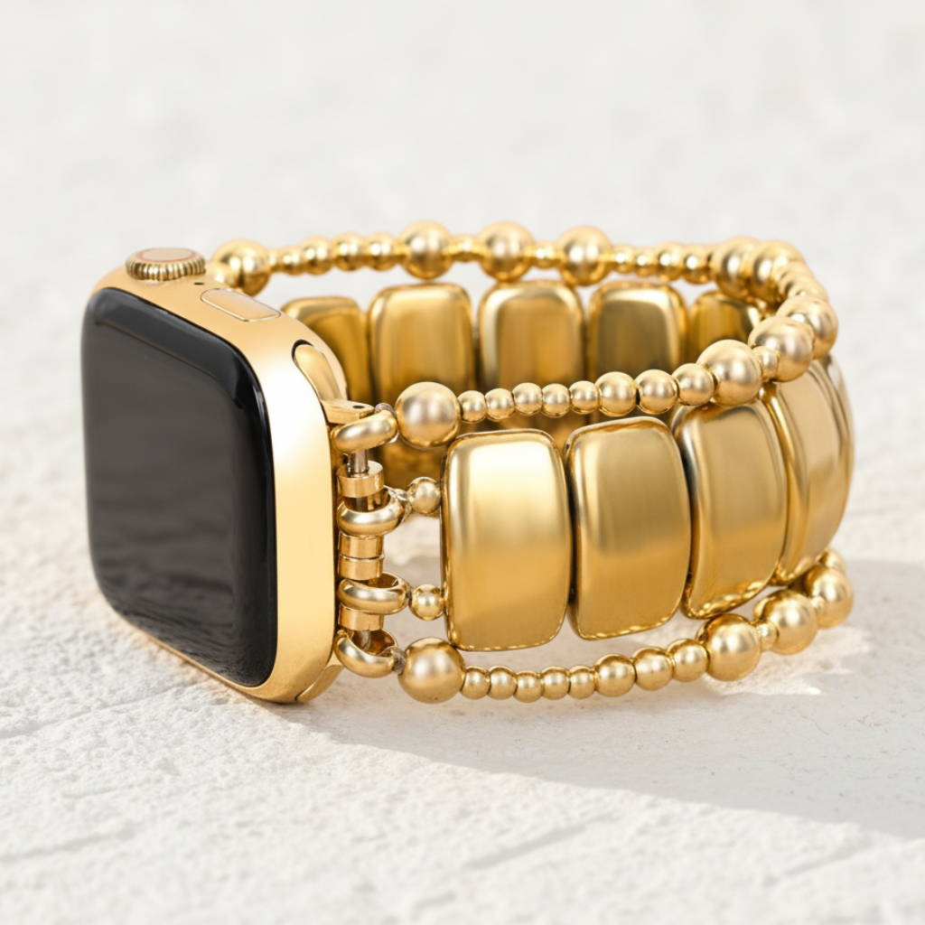 Goud Noir Stretch Apple Watch-bandje