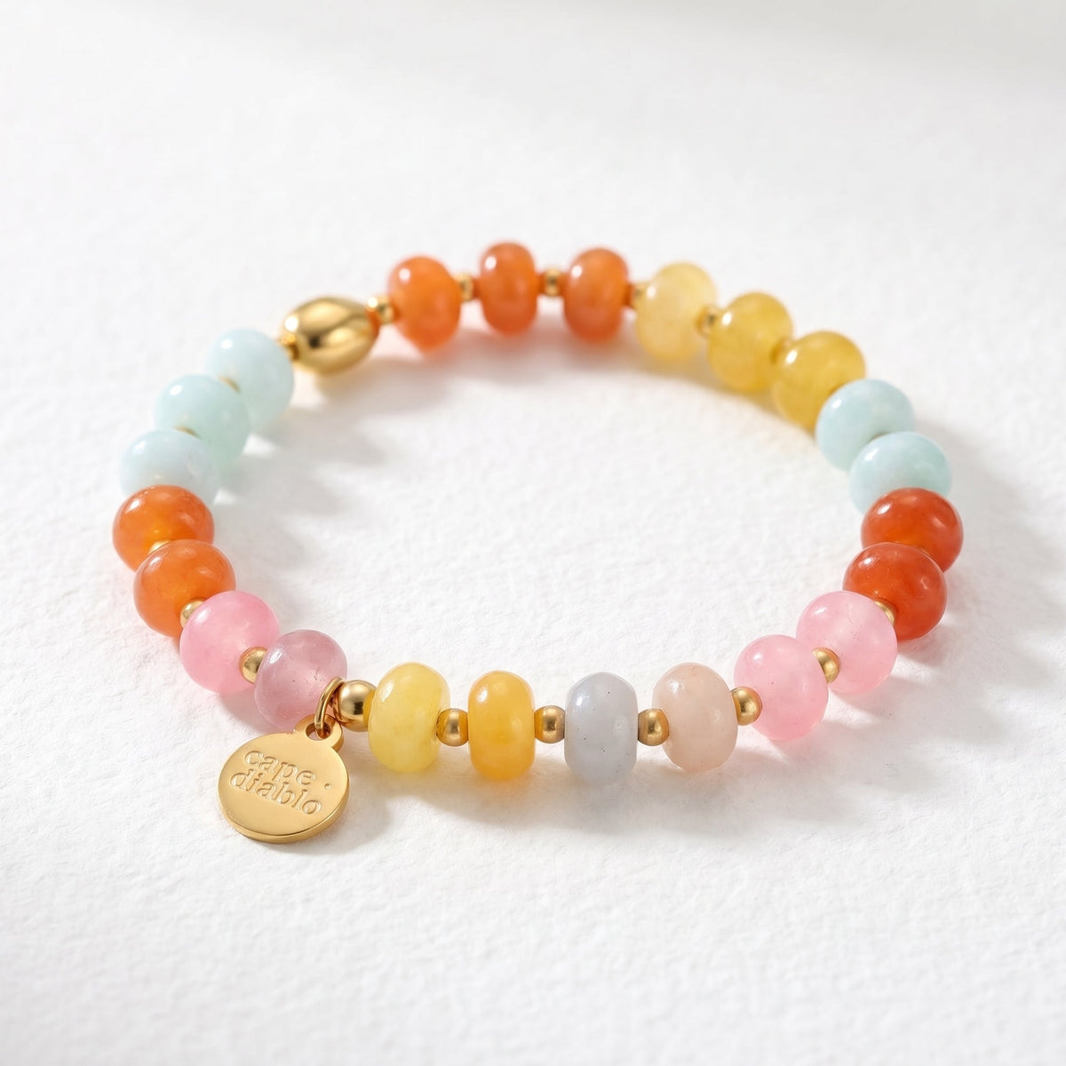 Bernstein-Jade-Blüten-Armband