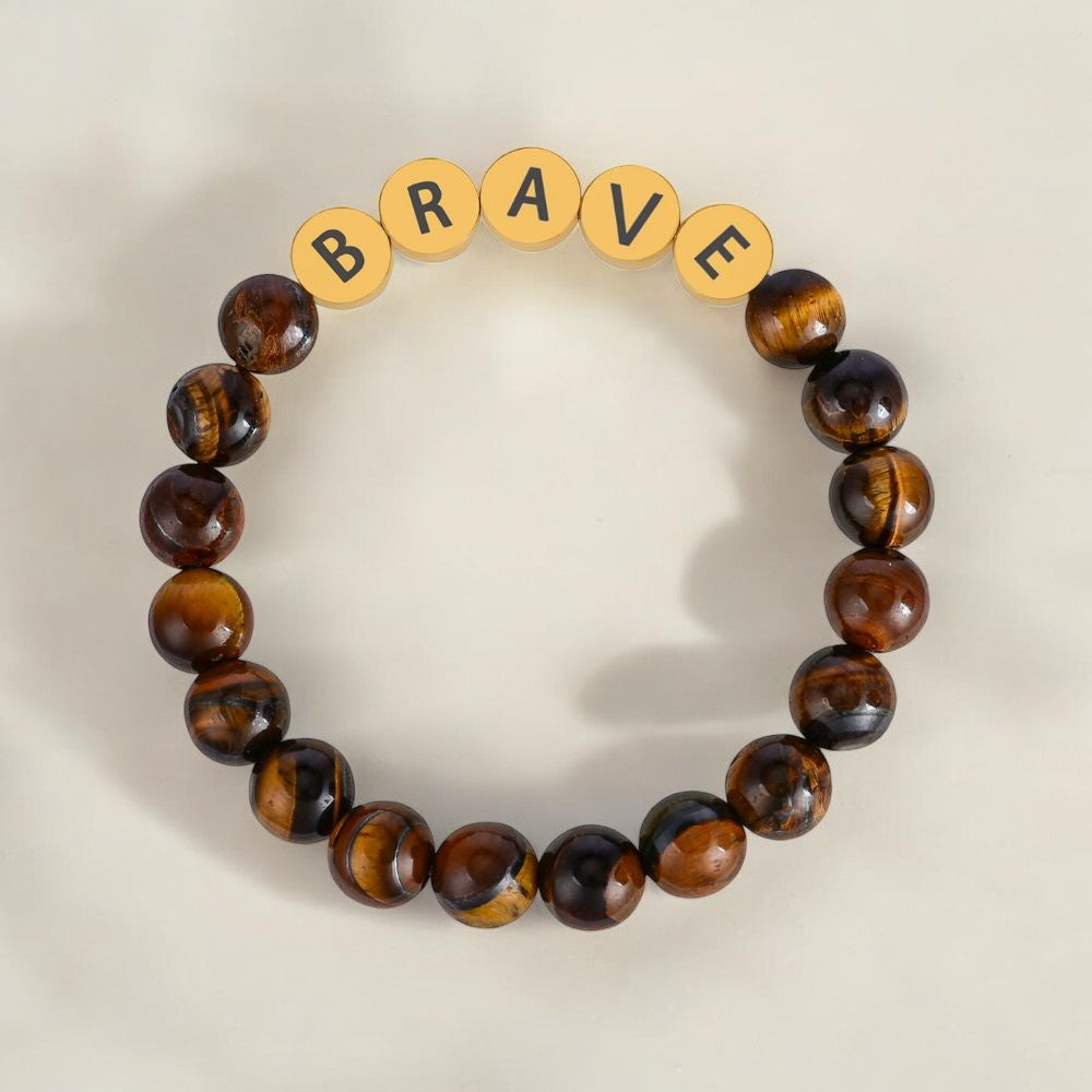 Bracelet d'inspiration courage Œil de tigre