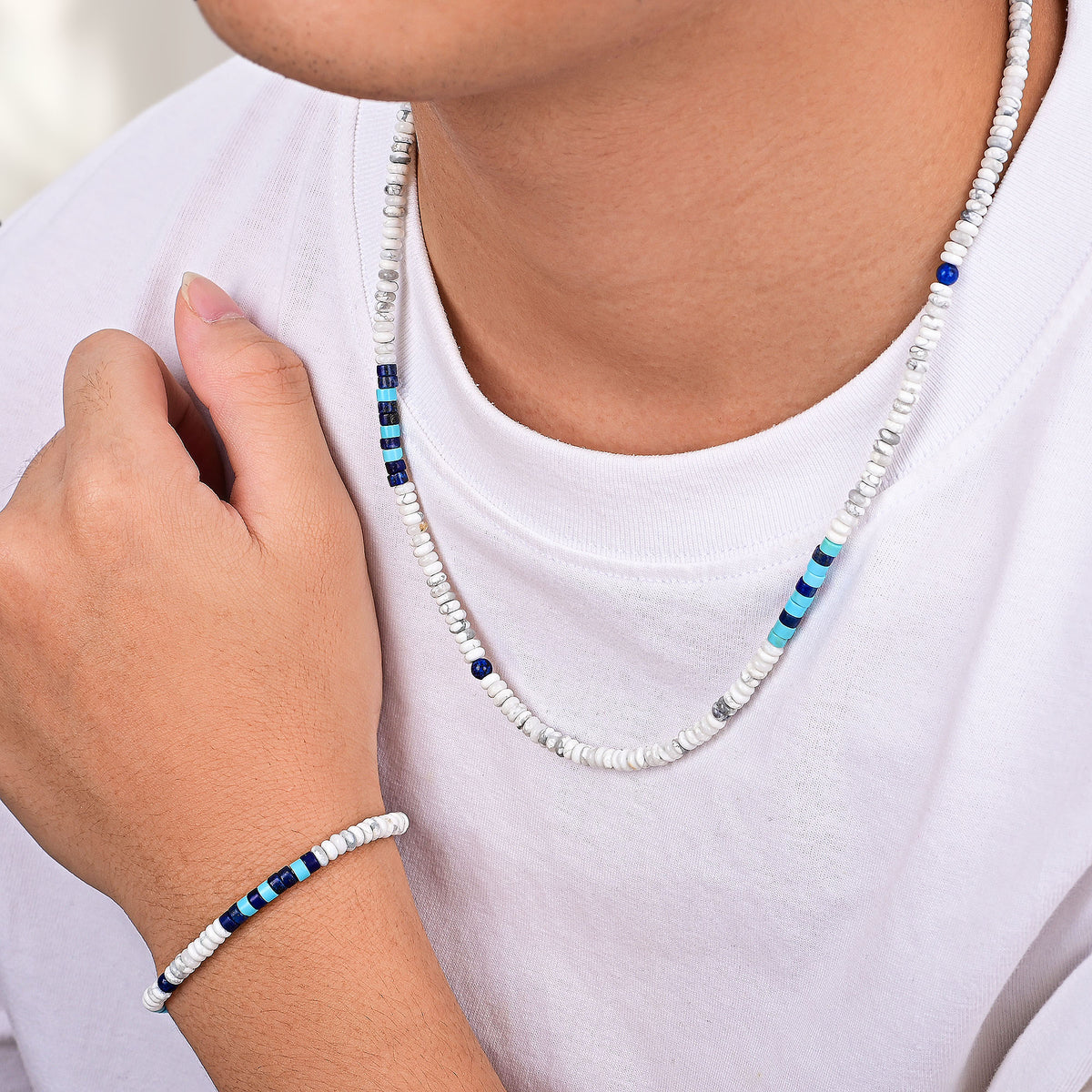 Herren Hämatit Ozean Halskette