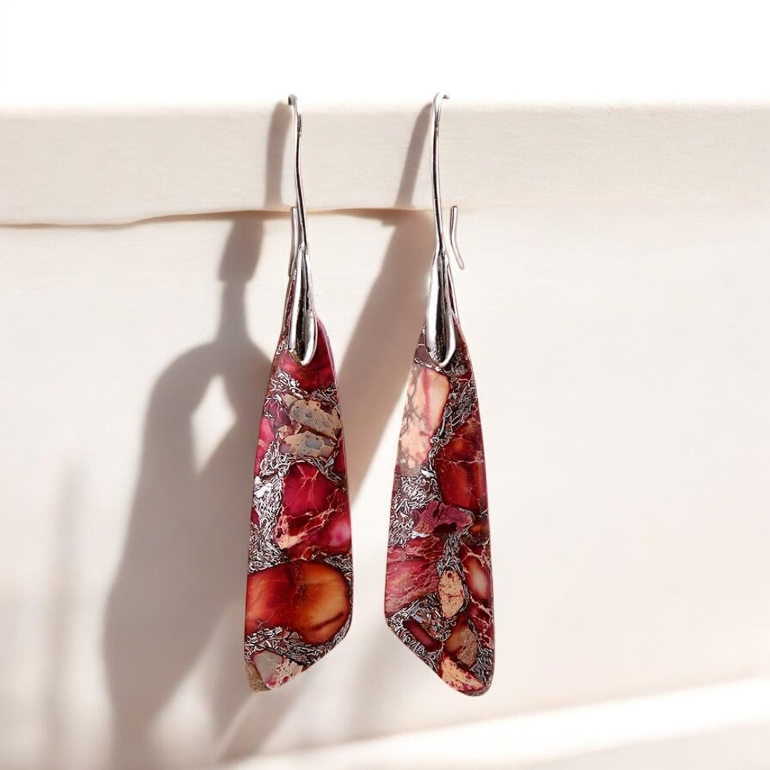 Boucles d'oreilles crochet Antique Rouge Regalite