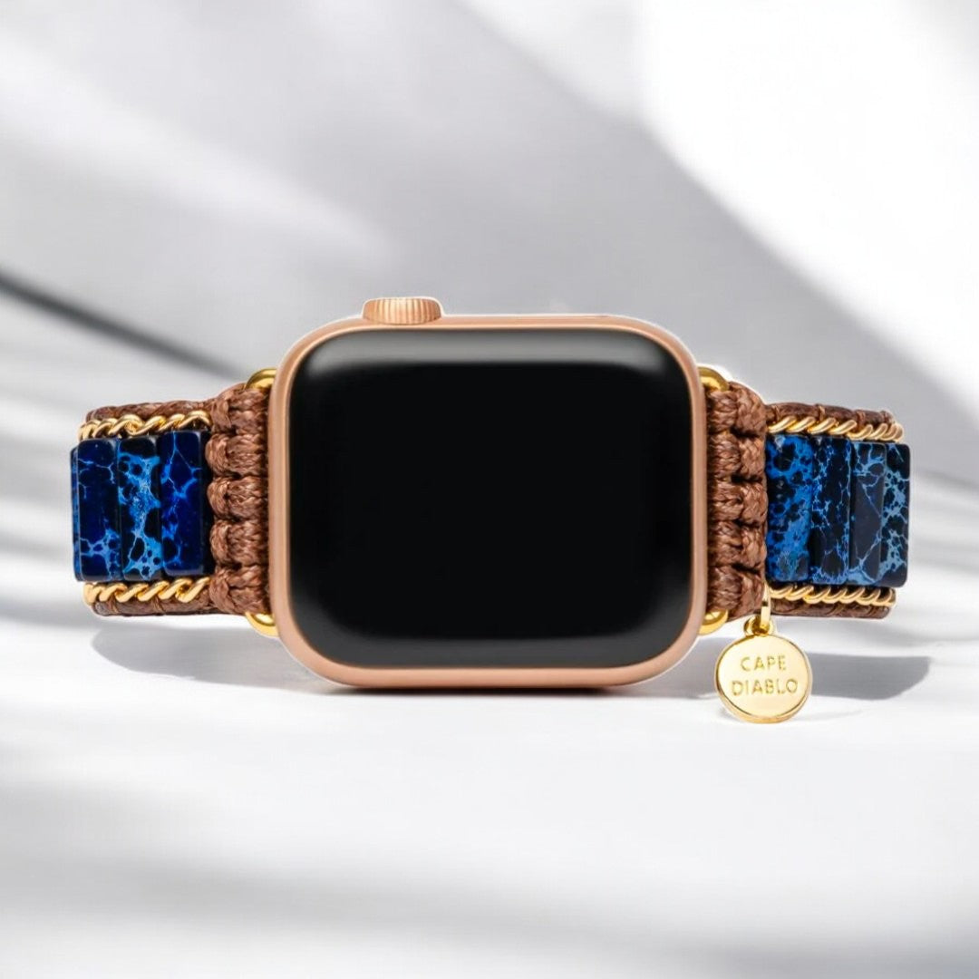 Bracelet Apple Watch en jaspe azur