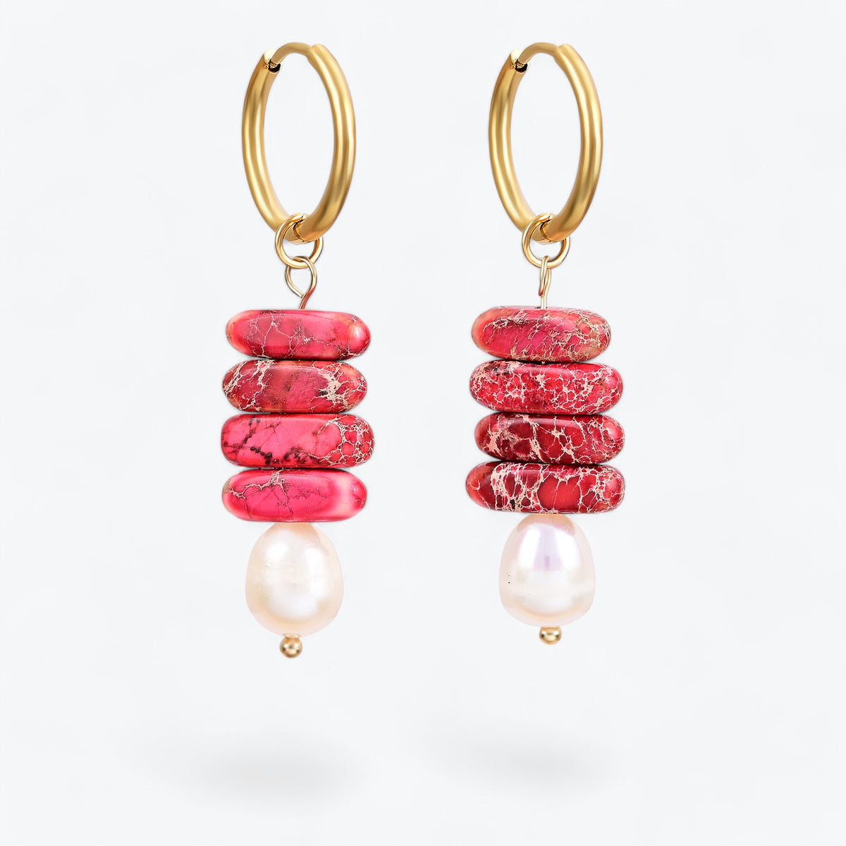 Ocean Bliss Perlen- & Jade-Jaspis-Creolen