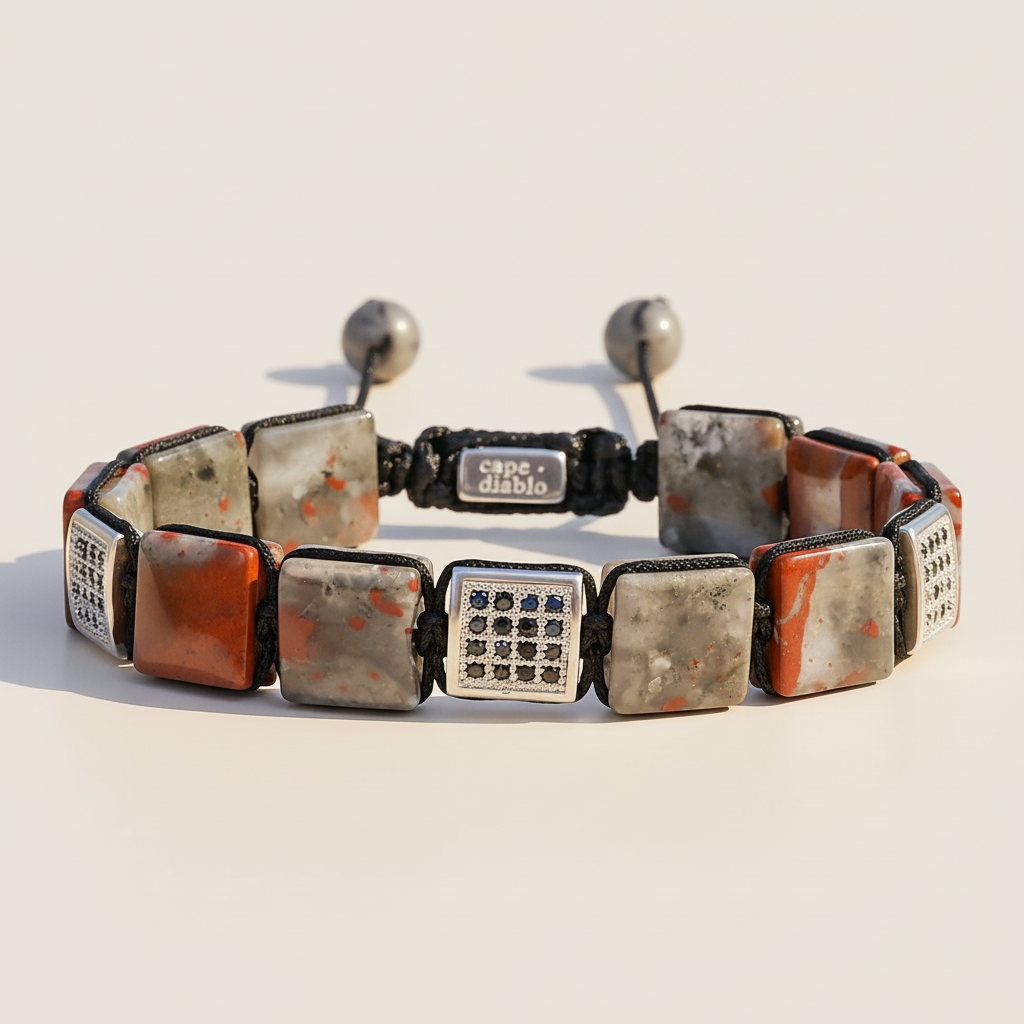 Herren Afrikanisches Blutstein Armband