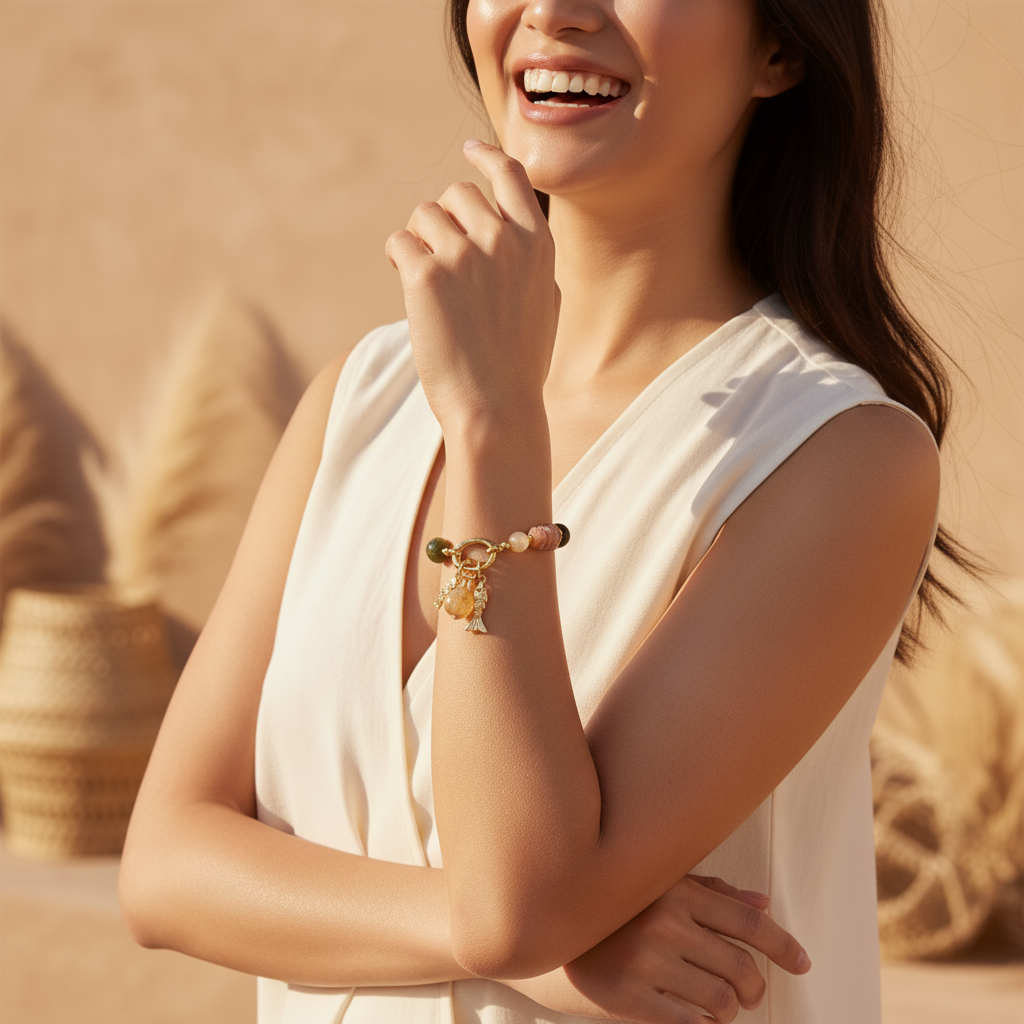 Bracelet Charm Éclat Citrine