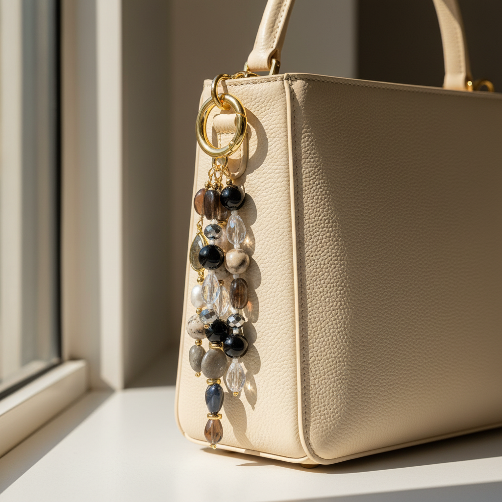 Charm de sac Harmonie Labradorite Obsidienne