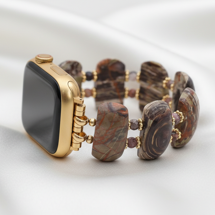 Desert Horizon Agaat Rekbare Apple Watch Band