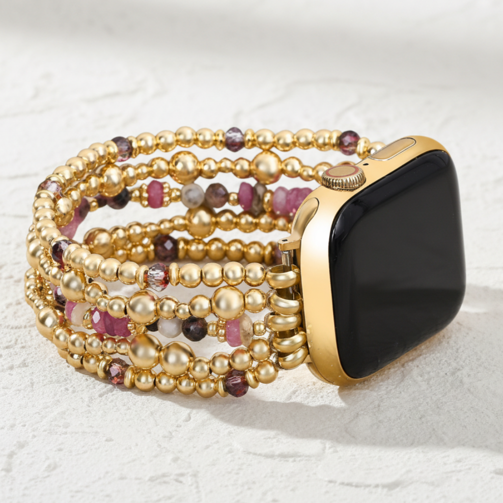 Blush Bloom Rekbare Apple Watch Band