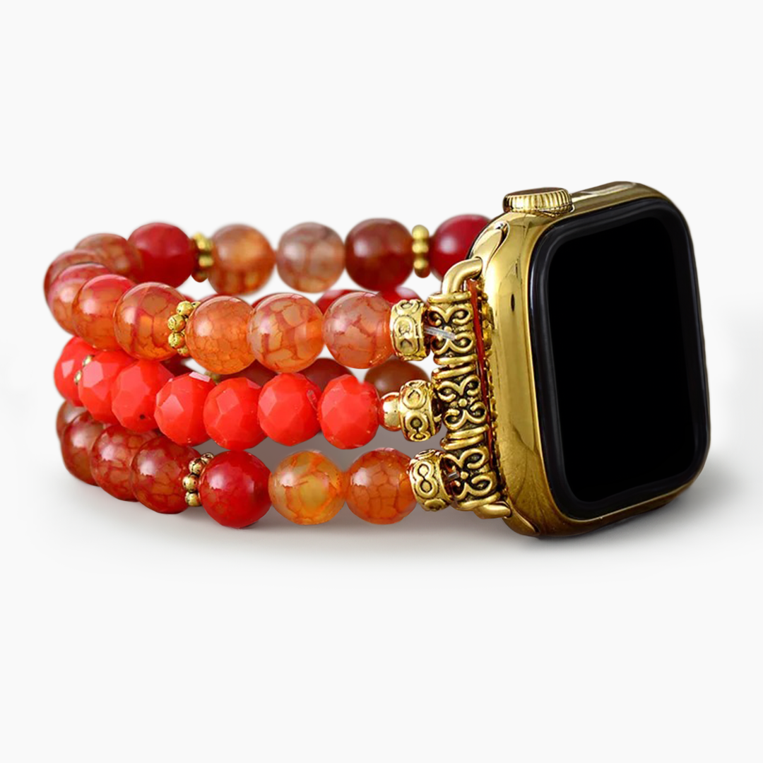 Ember Agate Stretch Apple Watch Armband