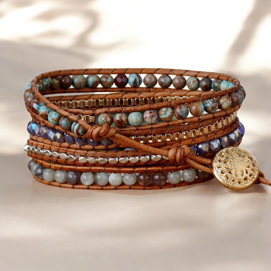 Labradorit Wanderer Wickelarmband