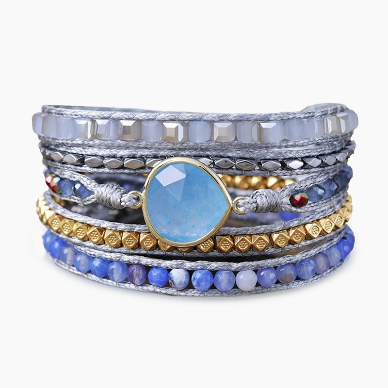 Sky Agate Radiance Wikkelarmband